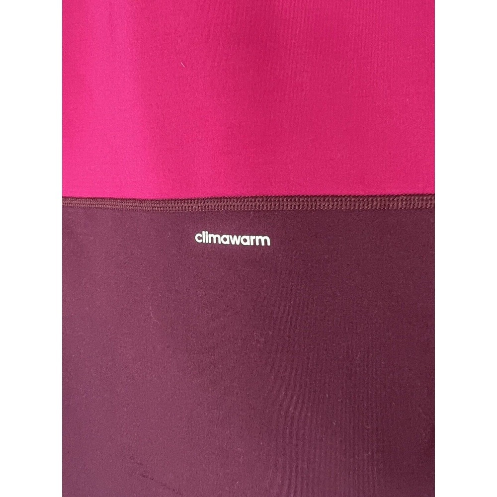 Adidas Climawarm Women's L Pink Athletic 1/4 Zip Long Sleeve Pullover Sweatshirt - Picture 6 of 7